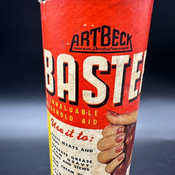 Vintage Turkey Baster 1940s Artbeck Pyrex Glass Thanksgiving Decor Retro Kitchen - Picture 9 of 15